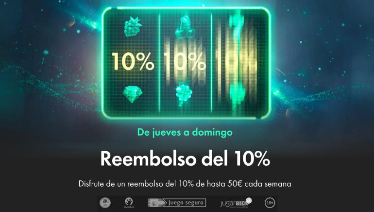 Tragamonedas en bet365 - 10% Cashback