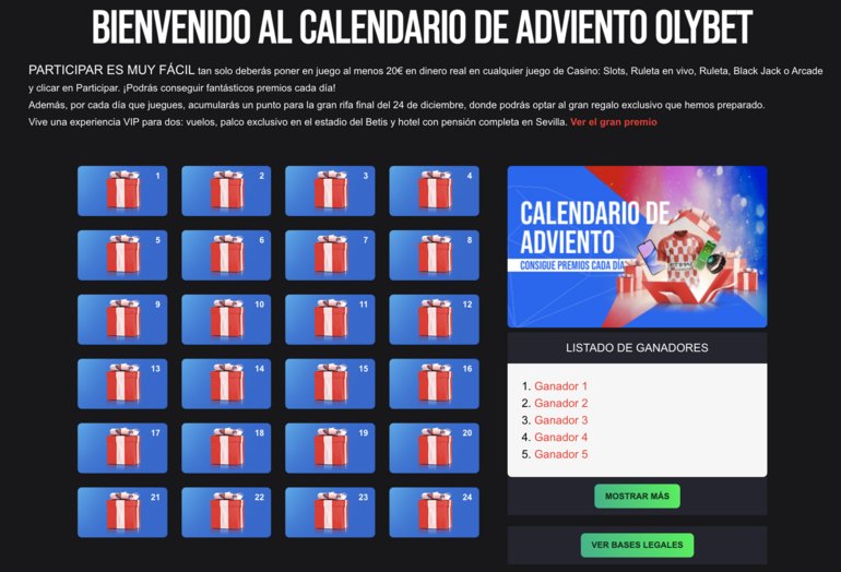 Olybet Advent Calendar 