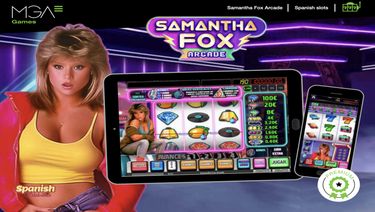 Banner de la Tragaperras Samantha Fox
